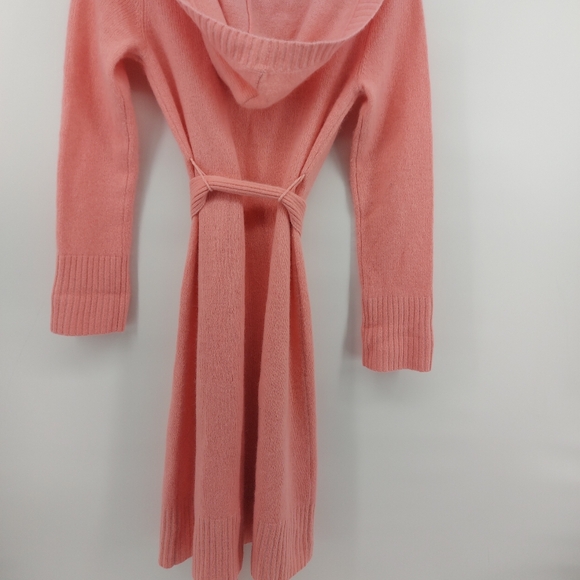 Moda International Lambswool Angora Long Pink Cardigan Sweater Size XS - Picture 5 of 6